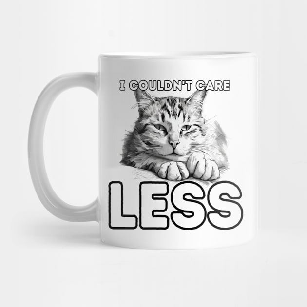 "I couldn't care less" sarcastic cat by in leggings